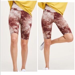 𝅺Brown & Cream Tie Dye Bike Shorts